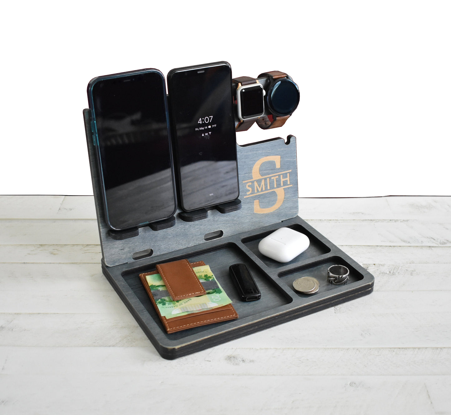 Wooden Docking Station for 2 Phones - SL09