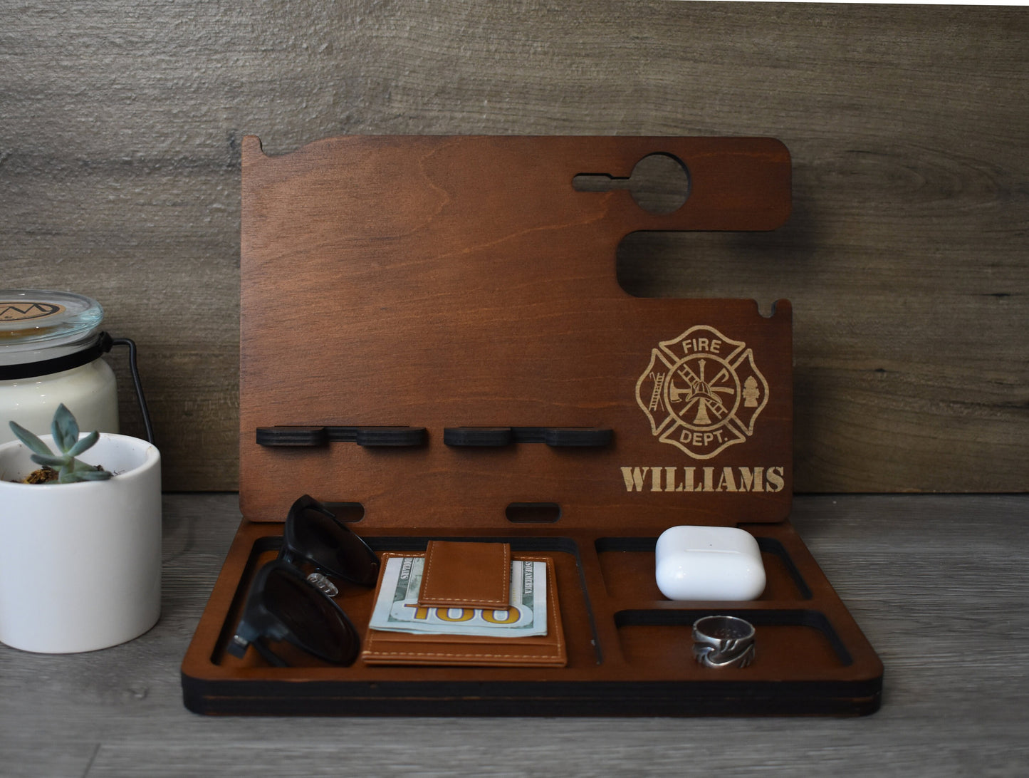 Wooden Docking Station for 2 Phones - SL10