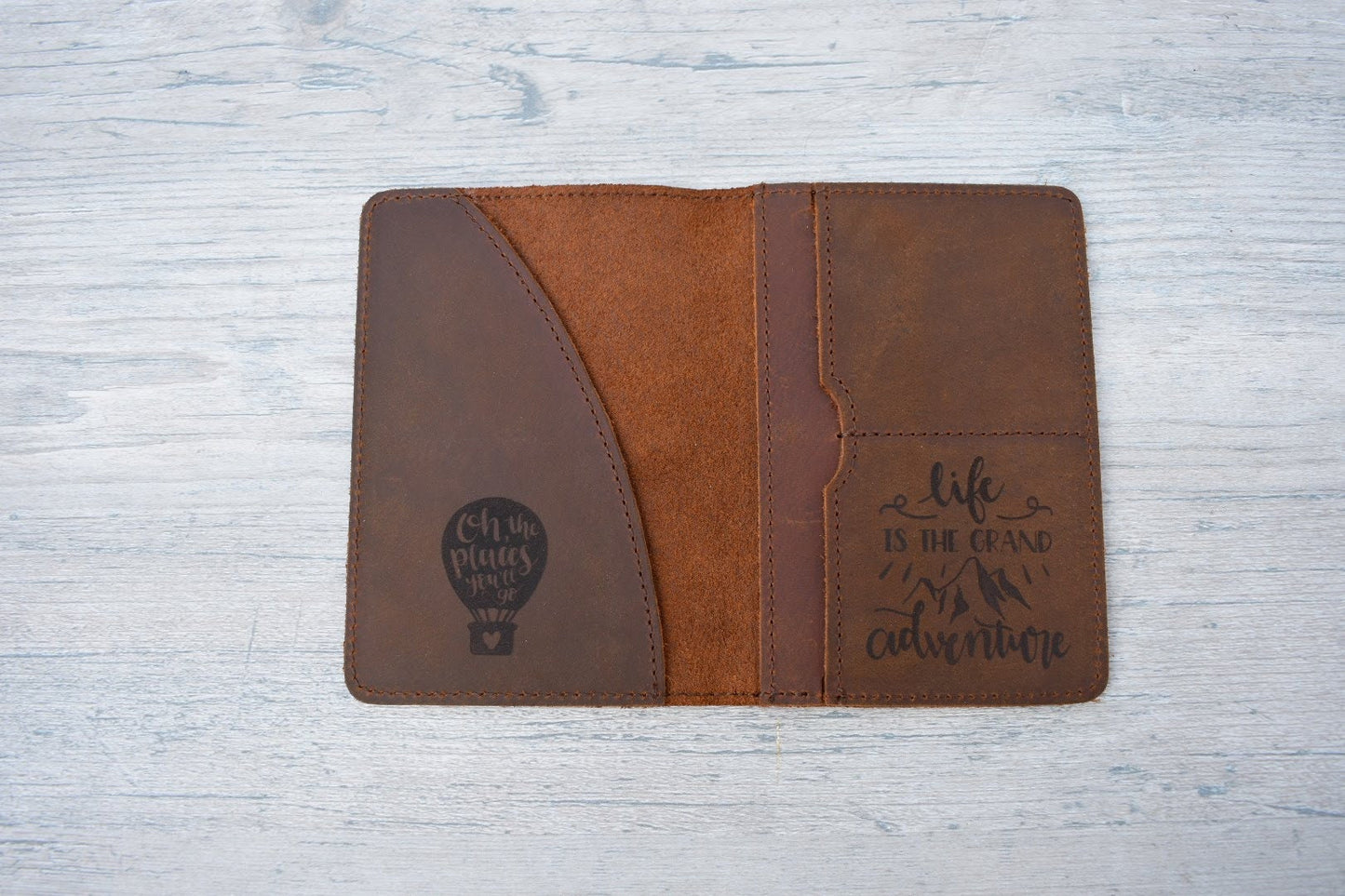 Personalized Leather Passport Holder - PH06