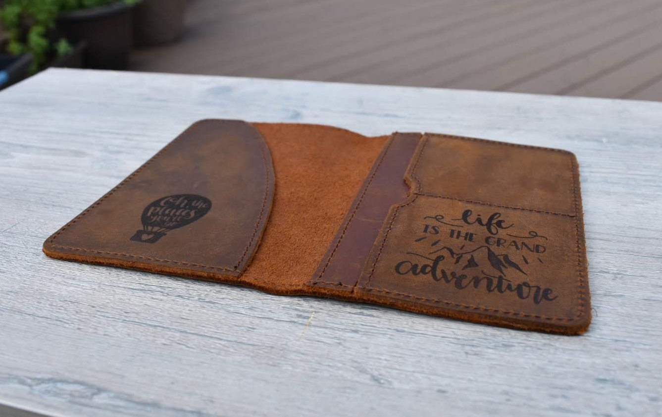 Personalized Leather Passport Holder - PH06