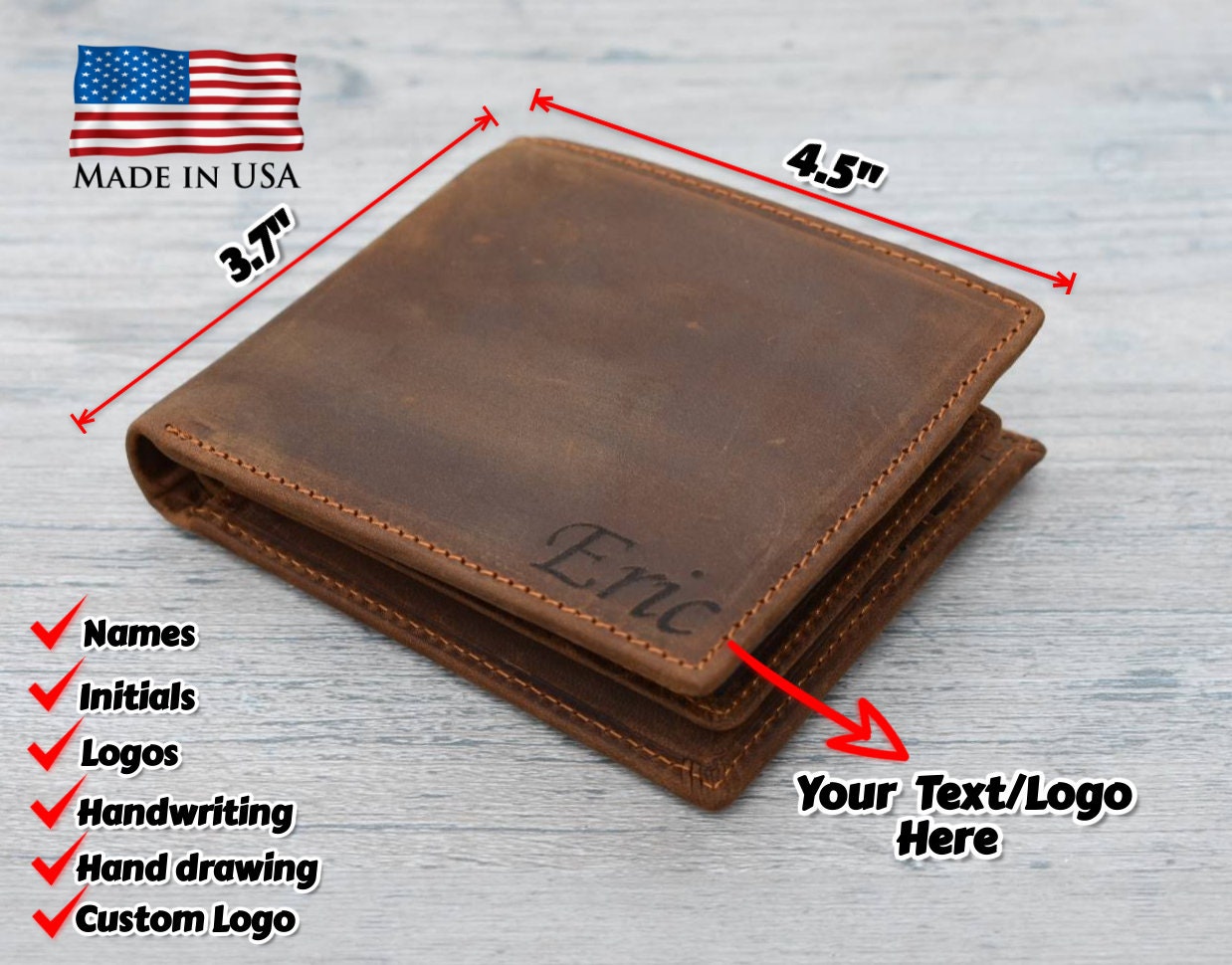 Personalized Leather Wallet -PH24
