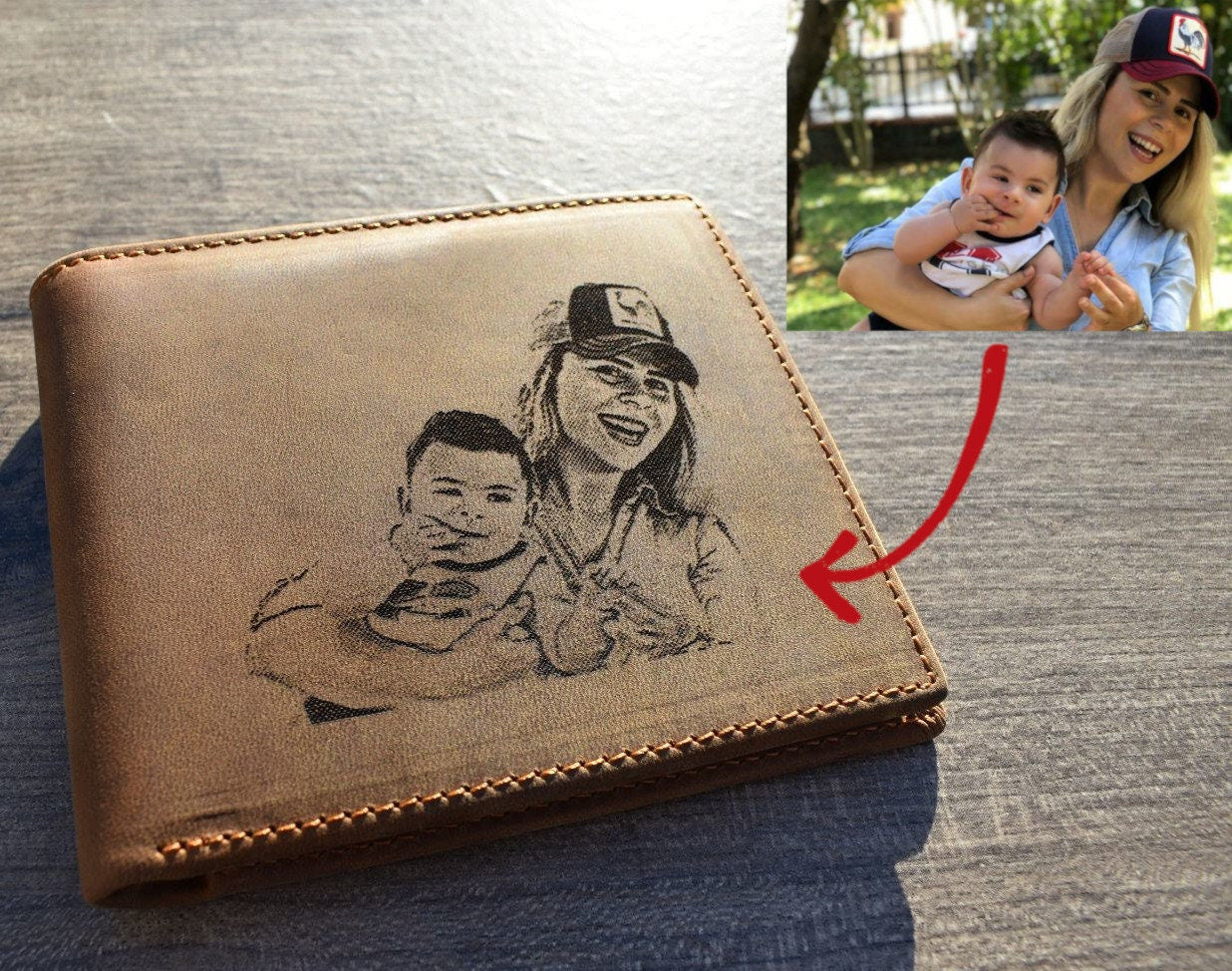 Personalized Leather Wallet -PH24